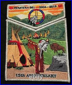 Penateka Oa Lodge 561 Bsa Texas Trails Council Flap 15th Ann 2004-2019 2-patch