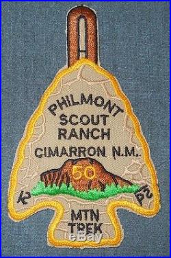 Philmont Scout Ranch 50th Anniversary Mountain Trek Arrowhead Patch PB NT MINT