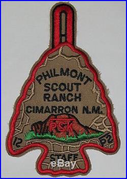 Philmont Scout Ranch AH209 2000 Staff Arrowhead Award Pocket Patch BSA