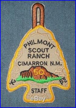 Philmont Scout Ranch Cimarron 50th Anniversary Staff Arrowhead Patch PB NT MINT