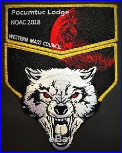 Pocumtuc Oa Lodge 83 Bsa Noac 2018 Blood Moon Wolf Gmy Delegate 2-patch 100 Made