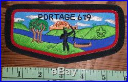 Portage Lodge 619 Bullion Embroidery Flap Patch YB1 SAMPLE