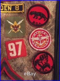 RARE 1930-40's BSA Boy Scouts Merit Patches Sash, Pins Badges New York City