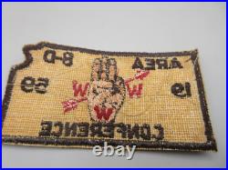 RARE! 1959 OA AREA 8-D Order of the Arrow Conference PATCH Camp Boy Scout