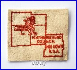 RARE Kikthawenund Council Hoe Down Felt Boy Scout Patch Frankton Indiana