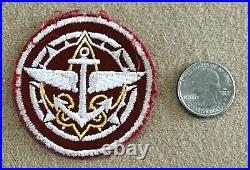 RARE OLD BSA BOY SCOUTS EXPLORER SILVER AWARD ON RED BACKGROUND PATCH 2.35 dia