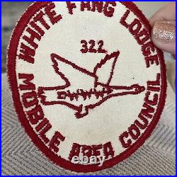 RARE Order Of The Arrow OA BSA White Fang Lodge Mobile Area Council 322 Patch