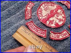 RARE Vintage 7 Piece Lot Set 1950s Boy Scouts Uniform Patch 1957 Camp Lavigne PA