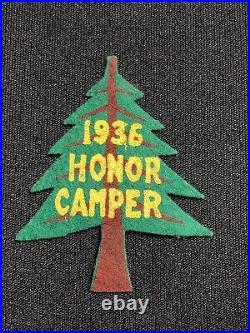 Rare 1936 Boy Scout Honor Camper Patch from Camp Arroyo Sequoia, Santa Clara, Ca