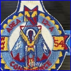Rare 1954 Area 12-a Confrence Patch With Button Loop Order Of The Arrow Bsa Oa