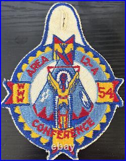 Rare 1954 Area 12-a Confrence Patch With Button Loop Order Of The Arrow Bsa Oa