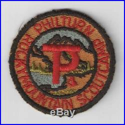 Rare Philturn Rocky Mountain Scout Camp Dollar Patch 1938 to 1941 Philmont