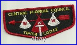 Rare Tipisa Lodge 326 F-3 issue flap Central Florida Council OA BSA Patch