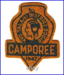 Rare Vintage 1947 Talahi District Oak Ridge TN Camporee Boy Scout Felt Patch BSA