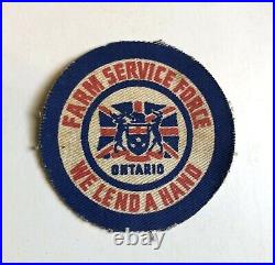 Rare WWII 1940s Boy Scouts Canada Farm Service Force Ontario Patch