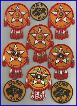 Region 9 Professional Scouter Shoulder Patch Collection 9 patches all MINT