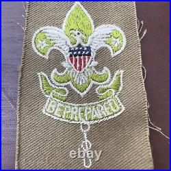 SCOUTMASTER BOY SCOUTS EAGLE PATCH LEADER 1920-1937 Type 2 GREEN WHITE BADGE