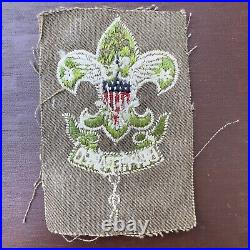 SCOUTMASTER BOY SCOUTS EAGLE PATCH LEADER 1920-1937 Type 2 GREEN WHITE BADGE