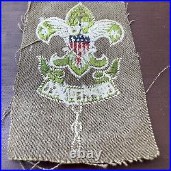 SCOUTMASTER BOY SCOUTS EAGLE PATCH LEADER 1920-1937 Type 2 GREEN WHITE BADGE