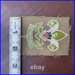 SCOUTMASTER BOY SCOUTS EAGLE PATCH LEADER 1920-1937 Type 2 GREEN WHITE BADGE