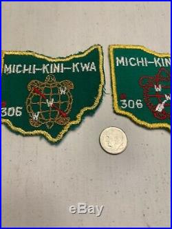 SET of 2! OA Boy Scout Patch-MICHI-KINI-KWA Lodge 306 WWW X-1 X-2 Patches