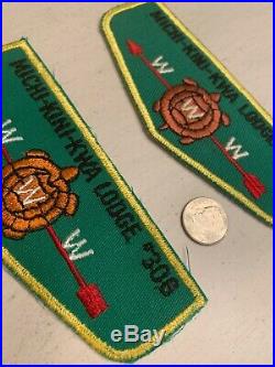 SET of OA Boy Scout Patch-MICHI-KINI-KWA Lodge 306 WWW F-1 Flap-Original & Fake