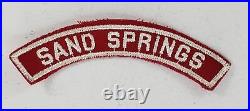 Sand Springs Oklahoma Patch Boy Scouts Community Strip BSA Red White Stripe