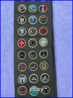 Scout Merit Badge Sash 40 Patches, Rob4 Eagle Medal, 2 Trail Medals
