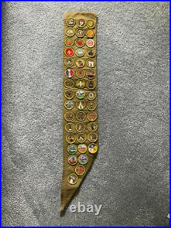 Scout Merit Sash withPatches &55 Type F MBs Stange Eagle Medal & WD Boyce