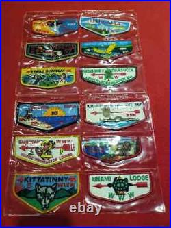 Set of 12 BSA Boy Scout Patches- 1970s RARE OA Flaps