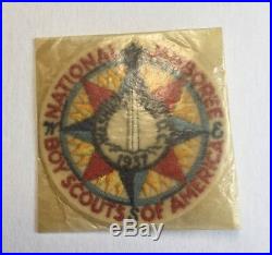 Stone mint 1937 National Jamboree pocket patch, in original glassine envelope
