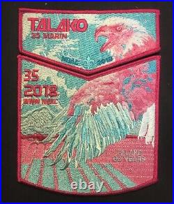 TALAKO OA LODGE 533 BSA 2022 MARIN 60th NOAC 2018 CONTINGENT 2-PATCH 200 MADE