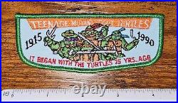 Teenage Mutant Ninja Turtles Scout 75th Anniversary 1990 Flap Patch OA WWW BSA