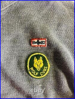 True Vintage BSA Boy Scout 1980 Sweater Patches Sash Button up Canada
