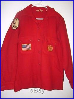 True vintage 1960s SCOUT LEADER jacket & 50 patches Snoopy + moon landing +