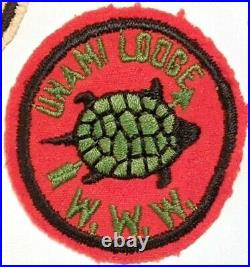 Unami Lodge 1 OA patch R3b red flannel round circa early 1930s RARE