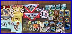 VINTAGE 1940s 1960s Boy Scout BSA Patch lot slides, neckerchiefs, RARE HTF