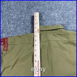 VINTAGE 1940s 40s Boy Scout Uniform Shirt Large BSA Patch Selvedge Bloomfield NE