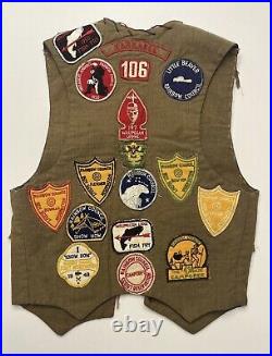 VINTAGE 1940s/50s BOY SCOUT JAMBOREE PATCH VEST