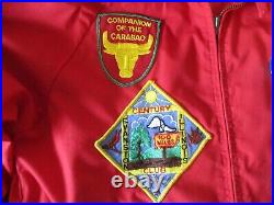 VINTAGE 1970s-80s BOY SCOUT JACKET with39 PATCHES TALON ZIPPER- Sz 16 (MENS SMALL)