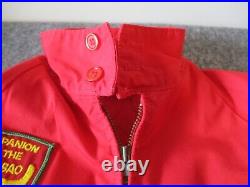 VINTAGE 1970s-80s BOY SCOUT JACKET with39 PATCHES TALON ZIPPER- Sz 16 (MENS SMALL)