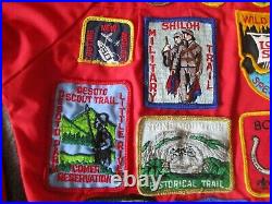 VINTAGE 1970s-80s BOY SCOUT JACKET with39 PATCHES TALON ZIPPER- Sz 16 (MENS SMALL)