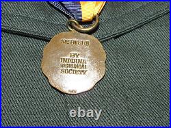VTG 1950s BOY SCOUT BSA EXPLORER SHIRT! COLUMBUS, IND/PATCHES/LINCOLN'S TRAIL 13