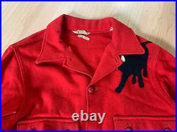 VTG 1950s Boy Scouts Official Jacket Red Wool Blend Philmont Bull Patch 1960s