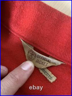 VTG 1950s Boy Scouts Official Jacket Red Wool Blend Philmont Bull Patch 1960s
