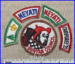 VTG 1950s PAUL BUNYAN COUNCIL Boy Scout PATCH with Camp Neyati Segment Rockers MI