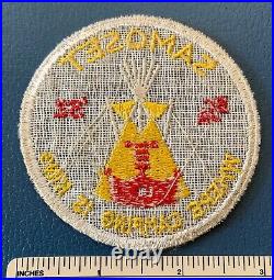 VTG 1952 SAMOSET COUNCIL Boy Scout Camp PATCH Where Camping is King BSA Badge