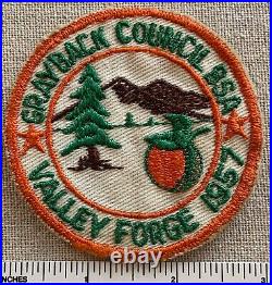 VTG 1957 GRAYBACK COUNCIL Boy Scout Valley Forge PATCH National Jamboree CP CA