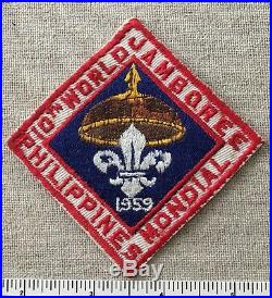 VTG 1959 10th WORLD JAMBOREE Boy Scout Participant PATCH Philippines Mondial PP