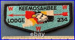 VTG 1960s OA KEEMOSAHBEE LODGE 234 Order of the Arrow FLAP PATCH WWW Boy Scout